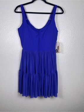 Blogilates Women's Royal Blue Sweetheart Ballerina Dress Strappy Sleeveless XL